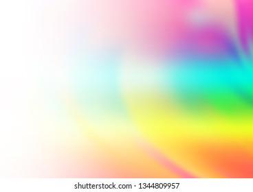 Light Multicolor, Rainbow vector modern elegant background. A completely new color illustration in a bokeh style. A completely new template for your design.