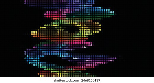 Light Multicolor, Rainbow vector modern geometrical circle abstract background. Dotted texture template. Geometric pattern in halftone style with gradient.