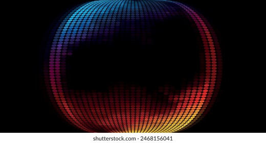 Light Multicolor, Rainbow vector modern geometrical circle abstract background. Dotted texture template. Geometric pattern in halftone style with gradient.