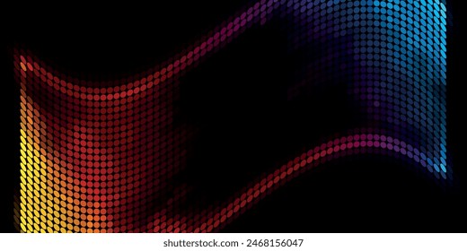Light Multicolor, Rainbow vector modern geometrical circle abstract background. Dotted texture template. Geometric pattern in halftone style with gradient.