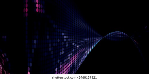 Light Multicolor, Rainbow vector modern geometrical circle abstract background. Dotted texture template. Geometric pattern in halftone style with gradient.