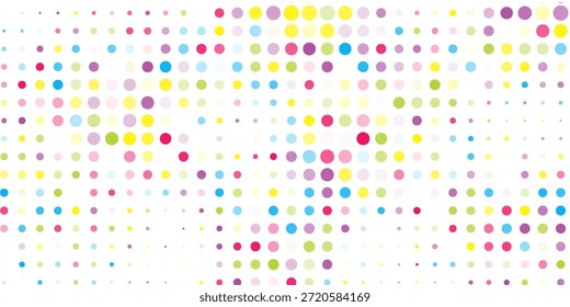 Multicolor claro, fondo abstracto geométrico moderno del círculo del Vector del arco iris. Plantilla de textura punteada. Patrón geométrico en estilo semitono con gradiente. 