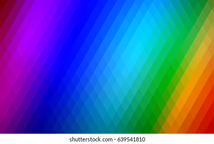 Light Multicolor, Rainbow vector modern geometrical background. Abstract template. Geometric pattern in square style with gradient.