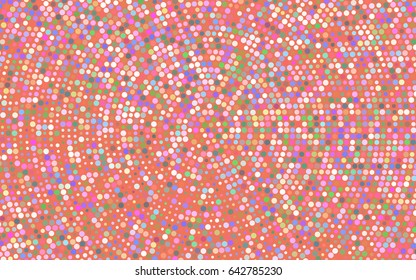 Light Multicolor, Rainbow vector modern geometrical circle abstract background. Dotted texture template. Geometric pattern in halftone style with gradient. 