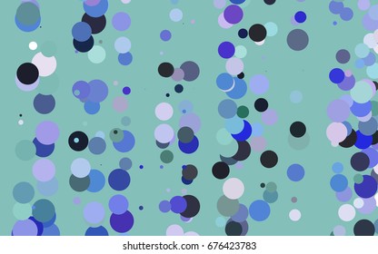 Light Multicolor, Rainbow vector modern geometrical circle abstract background. Dotted texture template. Geometric pattern in halftone style with gradient. 