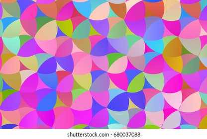 Light Multicolor, Rainbow vector modern geometrical circle abstract background. Dotted texture template. Geometric pattern in halftone style with gradient. 