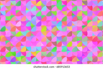Light Multicolor, Rainbow vector modern geometrical circle abstract background. Dotted texture template. Geometric pattern in halftone style with gradient. 