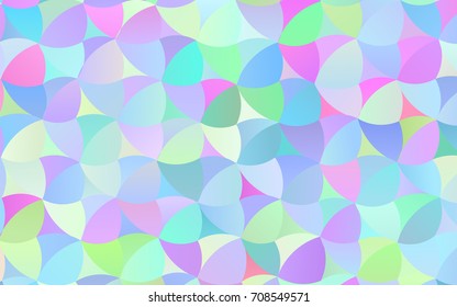 Light Multicolor, Rainbow vector modern geometrical circle abstract background. Dotted texture template. Geometric pattern in halftone style with gradient. 