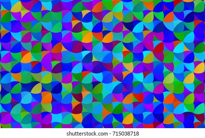 Light Multicolor, Rainbow vector modern geometrical circle abstract background. Dotted texture template. Geometric pattern in halftone style with gradient. 