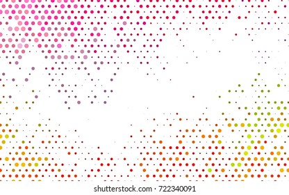 Light Multicolor, Rainbow vector modern geometrical circle abstract background. Dotted texture template. Geometric pattern in halftone style with gradient. Light Multicolor, Rainbow vector modern geometrical circle abstract background. Dotted texture template. Geometric pattern in halftone style with gradient.