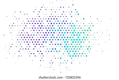 Light Multicolor, Rainbow vector modern geometrical circle abstract background. Dotted texture template. Geometric pattern in halftone style with gradient. 