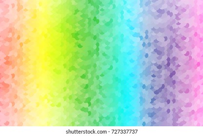 Light Multicolor, Rainbow vector modern geometrical circle abstract background. Dotted texture template. Geometric pattern in halftone style with gradient. 