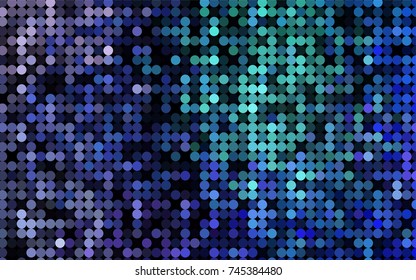 Light Multicolor, Rainbow vector modern geometrical circle abstract background. Dotted texture template. Geometric pattern in halftone style with gradient. 