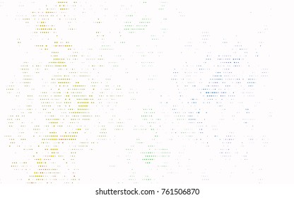 Light Multicolor, Rainbow vector modern geometrical circle abstract background. Dotted texture template. Geometric pattern in halftone style with gradient. 