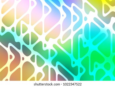 Light Multicolor, Rainbow vector natural abstract template. Modern geometrical abstract illustration with doodles. Hand painted design for web, leaflet, textile.