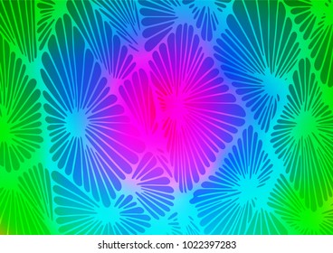 Light Multicolor, Rainbow vector natural abstract background. A vague abstract illustration with doodles in Indian style. The completely new template can be used for your brand book.