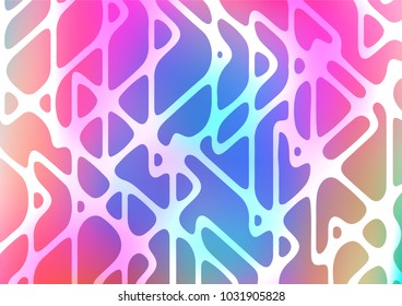Light Multicolor, Rainbow vector natural abstract template. Decorative shining illustration with doodles on abstract template. The elegant pattern can be used as a part of a brand book.