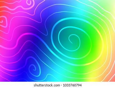 Light Multicolor, Rainbow vector natural abstract background. Brand-new colored illustration in blurry style with doodles. Hand painted design for web, wrapping, wallpaper.