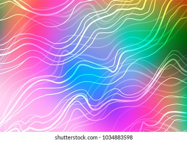 Light Multicolor, Rainbow vector natural abstract texture. Doodles on blurred abstract background with gradient. The doodle design can be used for your web site.