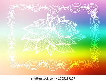 Light Multicolor, Rainbow vector natural elegant pattern. Colorful abstract illustration with lines in Asian style. Hand painted design for web, wrapping, wallpaper.