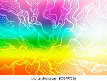 Light Multicolor, Rainbow vector natural elegant background. Glitter abstract illustration with doodles and Zen tangles. The textured pattern can be used for website.