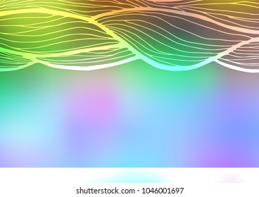 Light Multicolor, Rainbow vector natural elegant texture. Ethnic elegant natural pattern with gradient. A completely new design for your business.