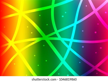 Light Multicolor, Rainbow vector natural abstract background. A vague abstract illustration with doodles in Indian style. A completely new design for your business.