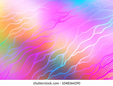 Light Multicolor, Rainbow vector natural elegant texture. Blurred decorative design in Indian style with Zen tangles. The pattern can be used for coloring books and pages for kids.