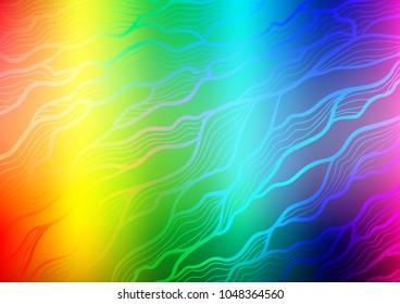 Light Multicolor, Rainbow vector natural elegant texture. A vague abstract illustration with doodles in Indian style. The elegant pattern can be used as a part of a brand book.