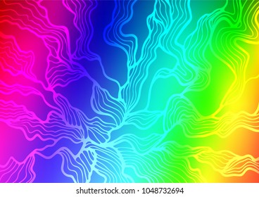 Light Multicolor, Rainbow vector natural elegant template. Glitter abstract illustration with doodles and Zen tangles. A completely new template for your business design.