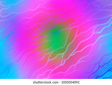 Light Multicolor, Rainbow vector natural abstract pattern. Creative illustration in blurred style with doodles and Zen tangles. The template can be used as a background for cell phones.
