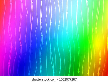 Light Multicolor, Rainbow vector natural abstract pattern. Brand-new colored illustration in blurry style with doodles. Brand-new style for your business design.