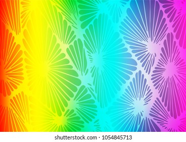 Light Multicolor, Rainbow vector natural elegant pattern. Modern geometrical abstract illustration with doodles. The template can be used as a background for cell phones.