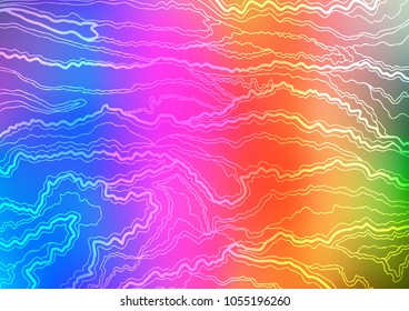 Light Multicolor, Rainbow vector natural elegant pattern. Geometric doodle illustration in Origami style with gradient. Brand-new style for your business design.
