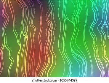 Light Multicolor, Rainbow vector natural abstract template. Modern geometrical abstract illustration with doodles. The template can be used as a background for cell phones.