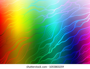 Light Multicolor, Rainbow vector natural elegant template. Shining colored illustration with doodles in Zen tangle style. A completely new template for your business design.