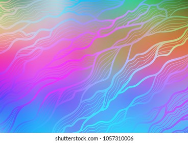 Light Multicolor, Rainbow vector natural elegant texture. Blurred decorative design in Indian style with Zen tangles. A new texture for your design.