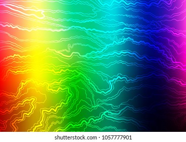Light Multicolor, Rainbow vector natural elegant template. Decorative shining illustration with doodles on abstract template. A new texture for your design.