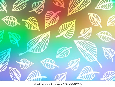 Light Multicolor, Rainbow vector natural abstract background. Doodles on blurred abstract background with gradient. A new texture for your design.