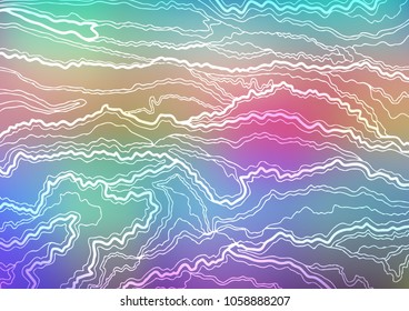 Light Multicolor, Rainbow vector natural elegant pattern. A vague abstract illustration with doodles in Indian style. The template can be used as a background for cell phones.