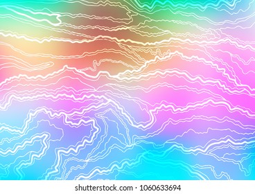Light Multicolor, Rainbow vector natural abstract background. Sketchy hand drawn doodles on blurred background. A new texture for your design.