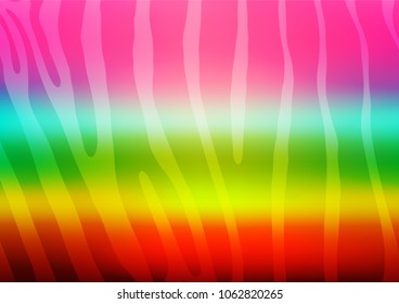 Light Multicolor, Rainbow vector natural elegant background. Brand-new colored illustration in blurry style with doodles. The textured pattern can be used for website.