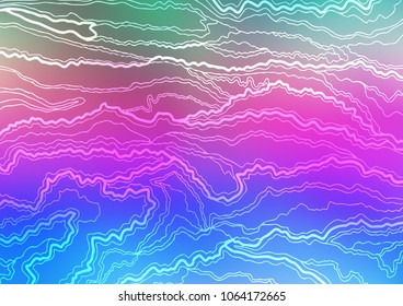 Light Multicolor, Rainbow vector natural abstract texture. Colorful abstract illustration with lines in Asian style. The doodle design can be used for your web site.