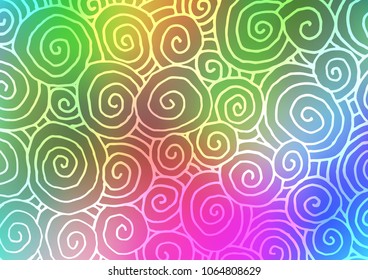 Light Multicolor, Rainbow vector natural elegant template. Geometric doodle illustration in Origami style with gradient. The pattern can be used for wallpapers and coloring books.