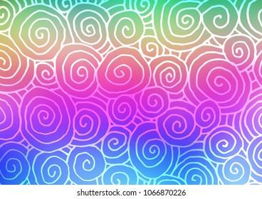 Light Multicolor, Rainbow vector natural elegant template. Blurred decorative design in Indian style with Zen tangles. A completely new design for your business.