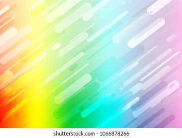 Light Multicolor, Rainbow vector natural abstract template. An elegant bright illustration with lines in Natural style. The elegant pattern can be used as a part of a brand book.
