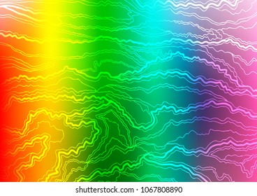 Light Multicolor, Rainbow vector natural elegant background. Blurred decorative design in Indian style with Zen tangles. The best blurred design for your business.