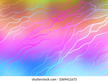 Light Multicolor, Rainbow vector natural abstract texture. An elegant bright illustration with lines in Natural style. A completely new design for your business.