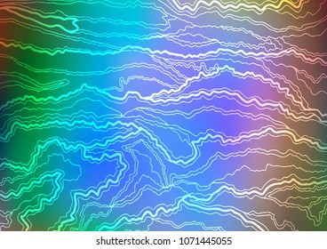 Light Multicolor, Rainbow vector natural elegant background. Creative illustration in blurred style with doodles and Zen tangles. The textured pattern can be used for website.