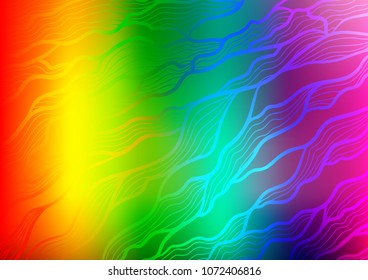 Light Multicolor, Rainbow vector natural elegant pattern. Sketchy hand drawn doodles on blurred background. Brand-new style for your business design.